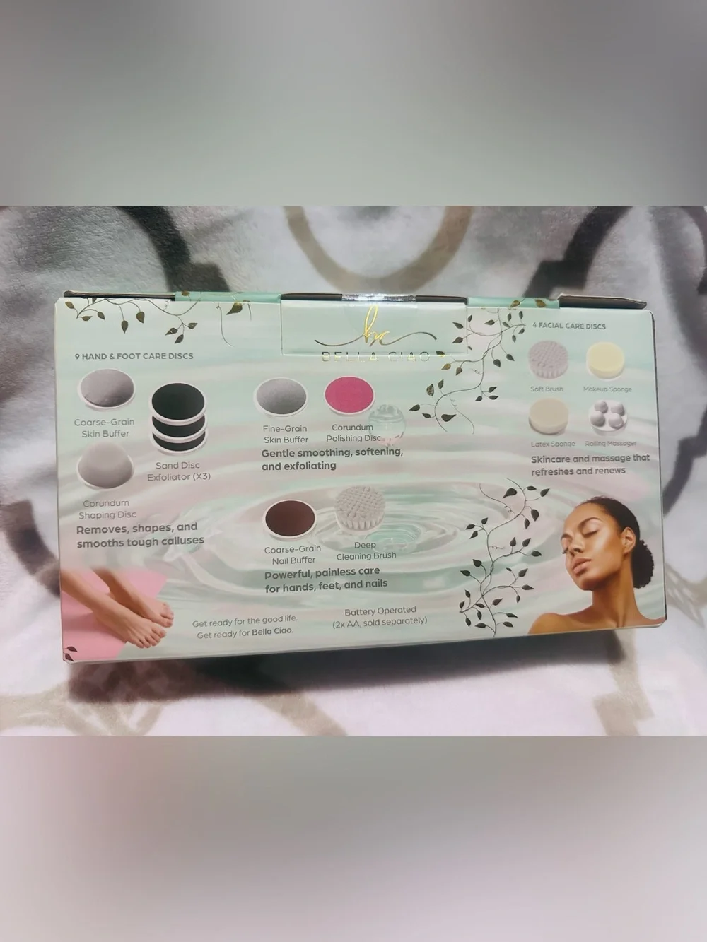 Bella Ciao✨💜💚🤍 Full Body Skincare Brush Set — 15-Piece Spa Kit